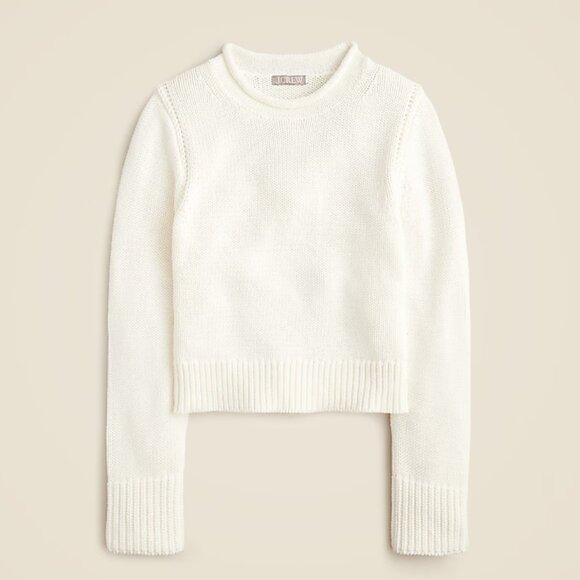 J.Crew Heritage cotton Rollneck™ sweater - Ivory - Picture 4 of 4